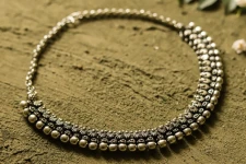 धरा ✽ Antique Finish White Metal ✽ Necklace { 42 }